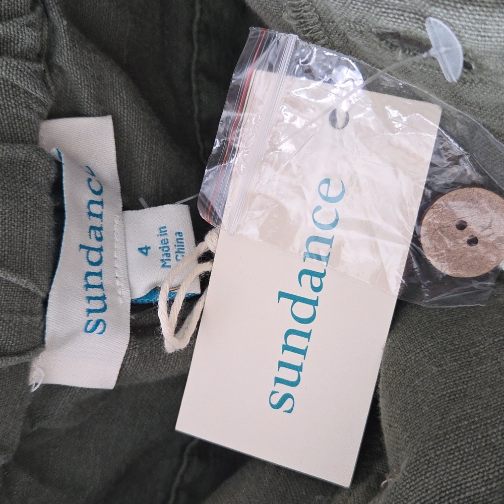 NWT Sundance Olive Green Women's Cropped Pants Sz 4 - Picture 2 of 5